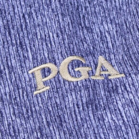 Antigua Mens PGA 1916 Quarter-Zip Pullover Shirt L Blue Polyester/Spandex - Picture 5 of 9